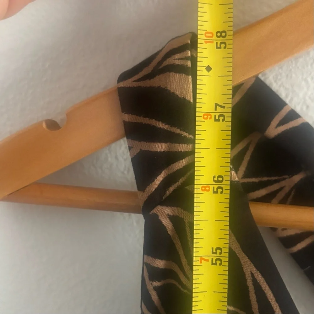 Soma Black & Beige Geometric Maxi Dress Size Large Boho Racerback Stretch - Picture 12 of 12